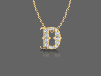 Letter "D" Gold Pendant