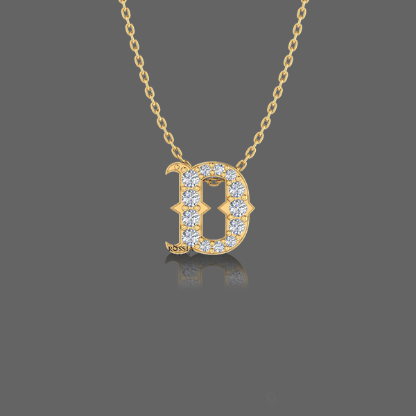 Letter "D" Gold Pendant