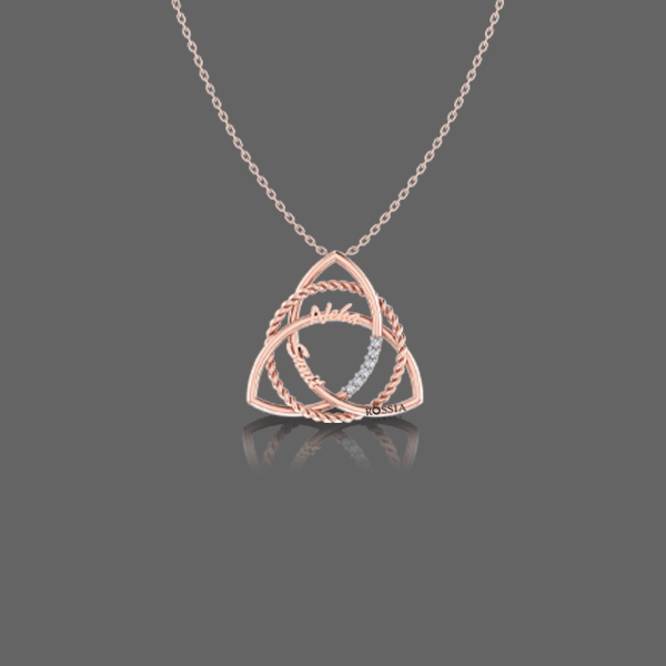 Celtic Knot Shaped Customised Name Pendant