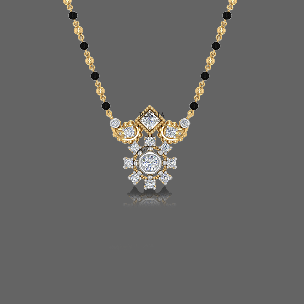 Sparkle Diamond Mangalsutra Pendant