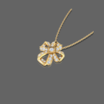 Flora Cross Charm Diamond Pendant