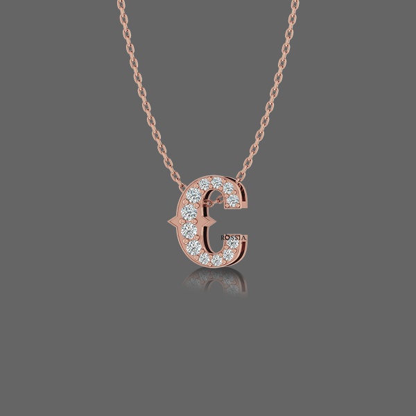 Letter "C" Gold Pendant