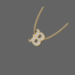 Letter "B" Gold Pendant