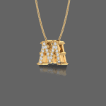 Letter "M" Gold Pendant