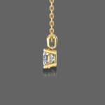 0.60 CT Round Solitaire Diamond Pendant