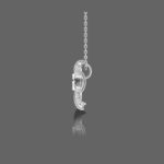 Flora Cross Charm Diamond Pendant