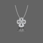 Flora Cross Charm Diamond Pendant