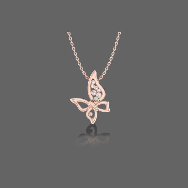 Delicate Flutter Diamond Pendant