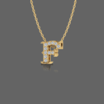 Letter "F" Gold Pendant