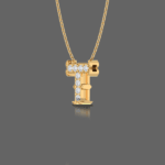 Letter "T" Gold Pendant