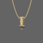 Letter "I" Gold Pendant