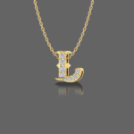 Letter "L" Gold Pendant