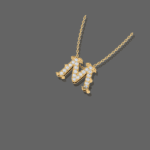 Letter "M" Gold Pendant