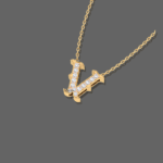 Letter "V" Gold Pendant