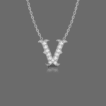 Letter "V" Gold Pendant