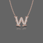 Letter "W" Gold Pendant