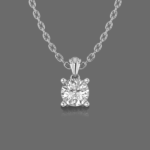 0.60 CT Round Solitaire Diamond Pendant