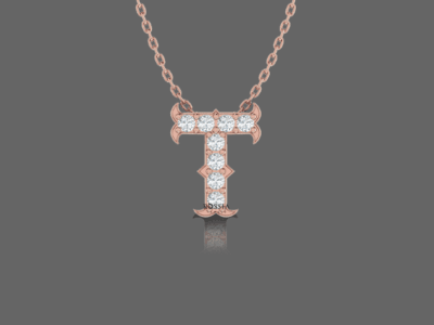 Letter "T" Gold Pendant