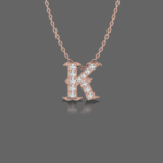 Letter "K" Gold Pendant