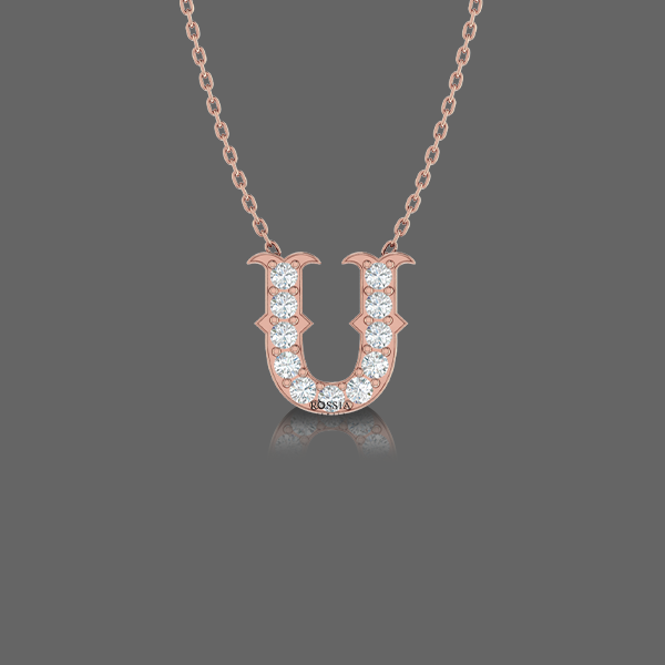 Letter "U" Gold Pendant