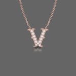 Letter "V" Gold Pendant