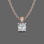 0.60 CT Round Solitaire Diamond Pendant