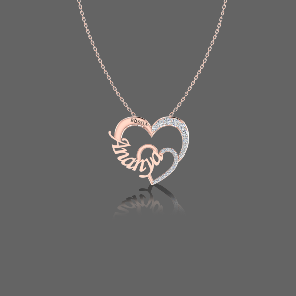 Gleaming Heart Name Pendant