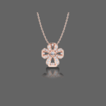 Flora Cross Charm Diamond Pendant