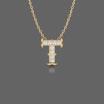 Letter "T" Gold Pendant