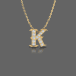 Letter "K" Gold Pendant