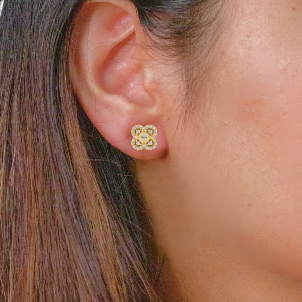 Ehereal Floral Diamond Studs