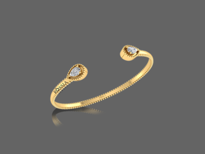 Pristine Pear Cut Solitaire Bracelet