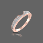 Eternity Gap 0.27 Ct Round Diamonds Wedding Band