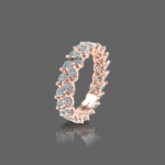 Duple Pear Eternity Band