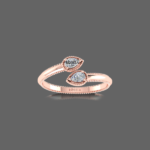 Elegant Double Pear Solitaire Diamond Ring