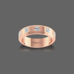 Royal Brilliance Men's Princess-Cut Diamond Band