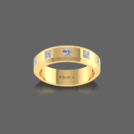 Royal Brilliance Men's Princess-Cut Diamond Band