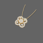 Subtle Floral Diamond Pendant