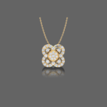 Subtle Floral Diamond Pendant