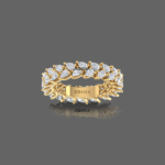 Duple Pear Eternity Band