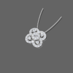 Subtle Floral Diamond Pendant