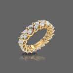 Duple Pear Eternity Band