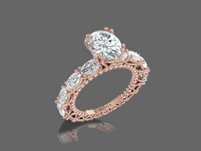 Moonlit Cherub Diamond Engagement Ring