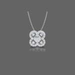 Subtle Floral Diamond Pendant