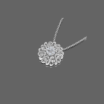 Lacy Petal Dance Diamond Pendant