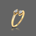 Elegant Double Pear Solitaire Diamond Ring