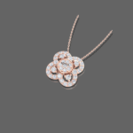 Subtle Floral Diamond Pendant