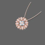 Charming Floral Diamond Pendant