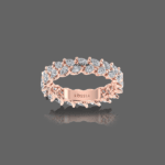 Duple Pear Eternity Band