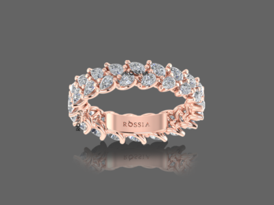 Duple Pear Eternity Band